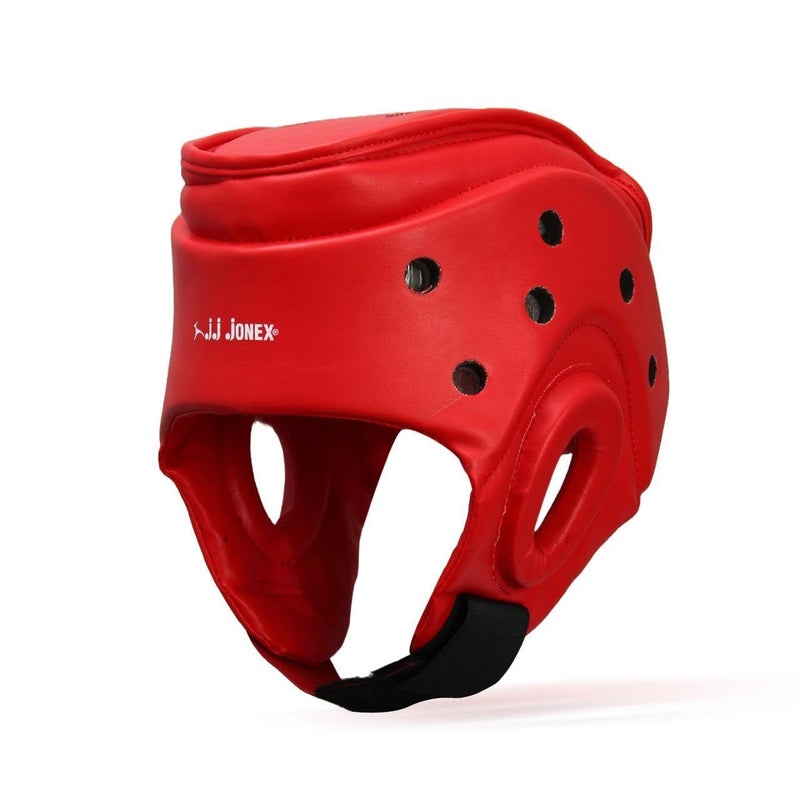 Jonex JJ Jonex Sports Boxing Headgear - Training Sparring Safety Head Guard for MMA, Kickboxing, Muay Thai - Red - Medium Size - Image 1